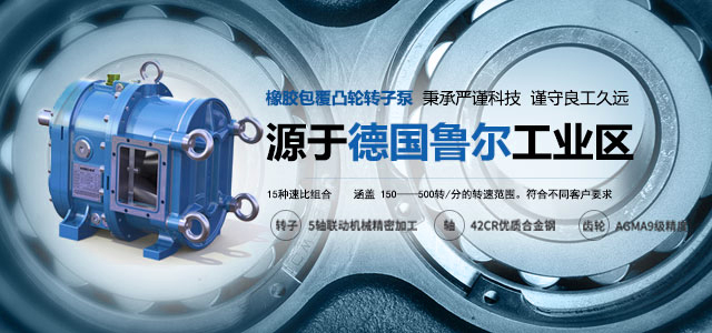 源于德國魯爾工業(yè)區(qū)的彈性體包覆凸輪轉(zhuǎn)子泵. 秉承嚴(yán)謹(jǐn)科技，謹(jǐn)守良工久遠(yuǎn)